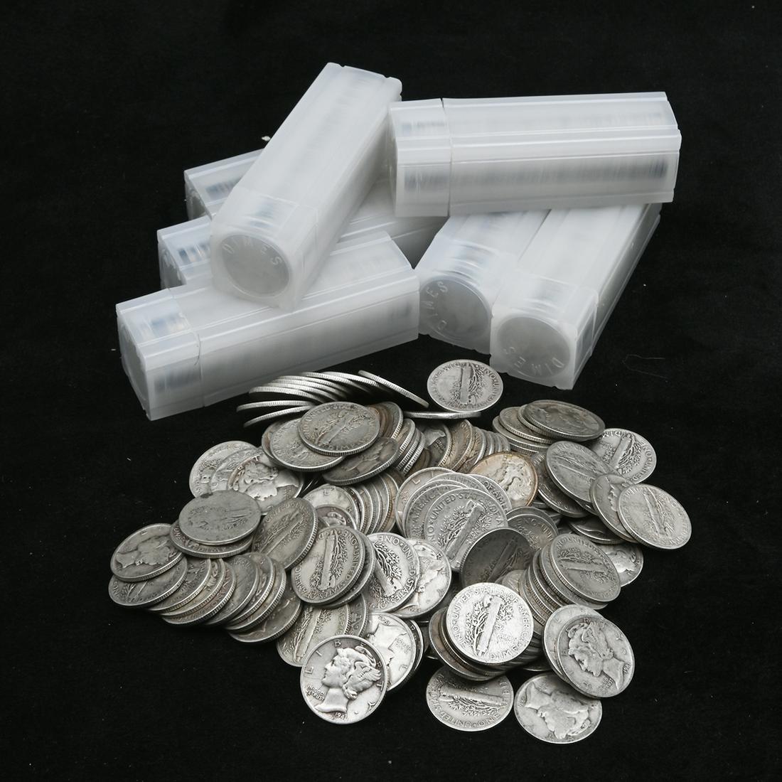 US Mercury Dimes (500) Common Dates, Mixed Condition. (1 of 1)