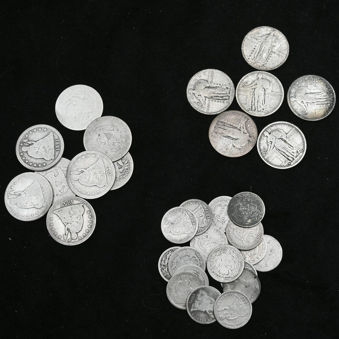US Coins 90% Silver Including Quarters: Liberty Seated. (1 of 1)