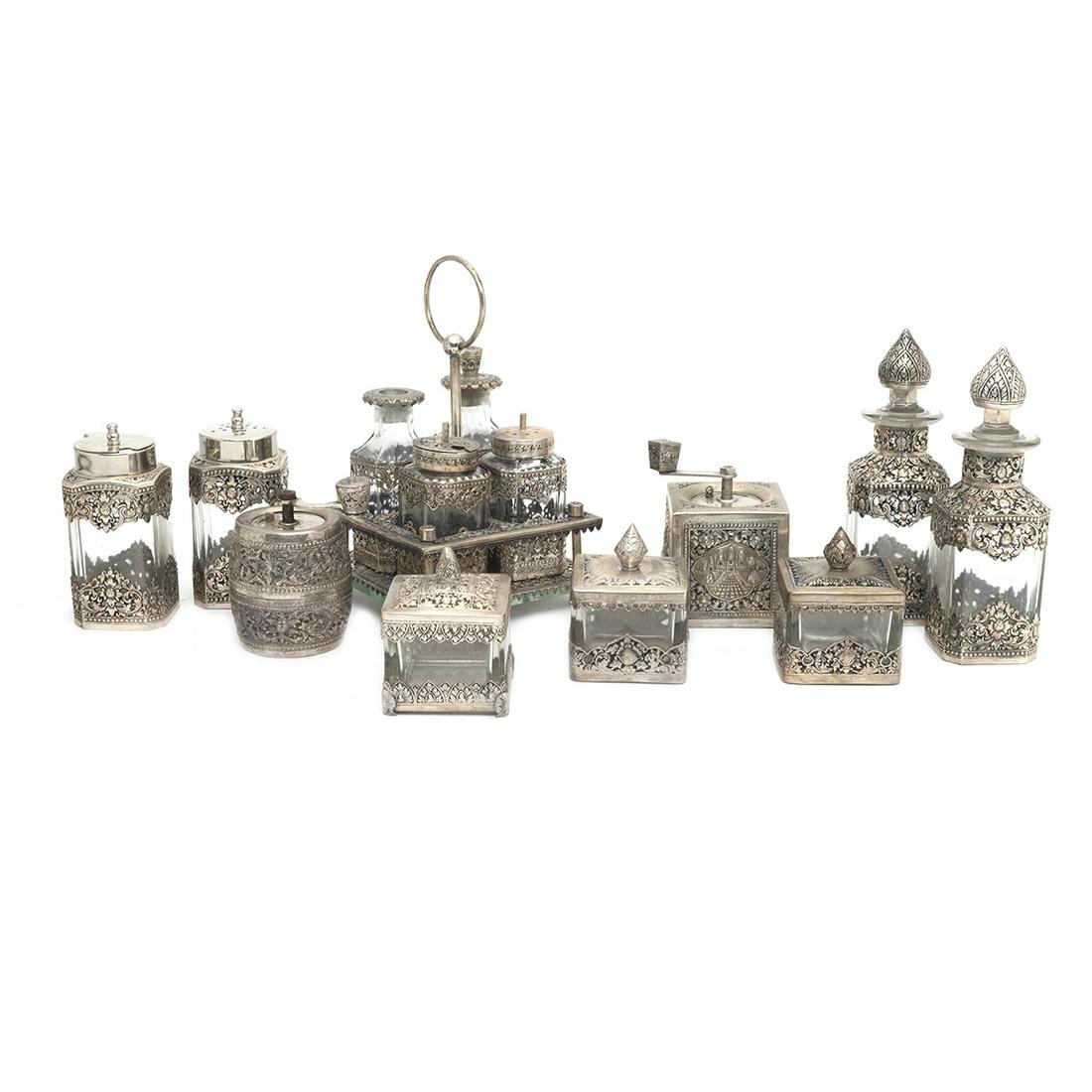 Cambodian .800 Silver Clad Table Articles (1 of 2)