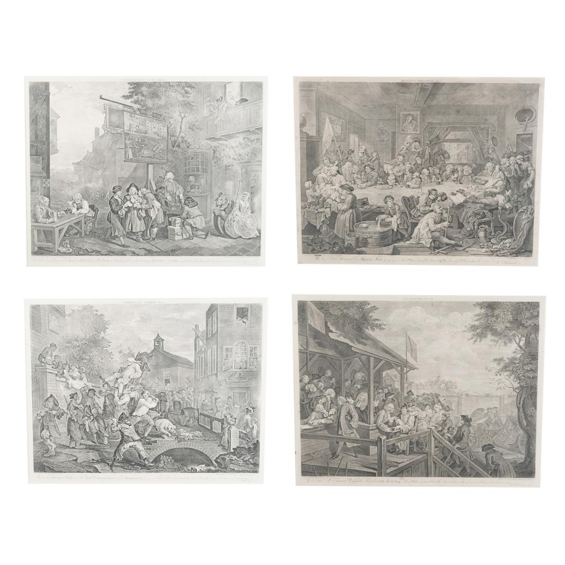 William Hogarth, An Election, four engravings (1 of 5)