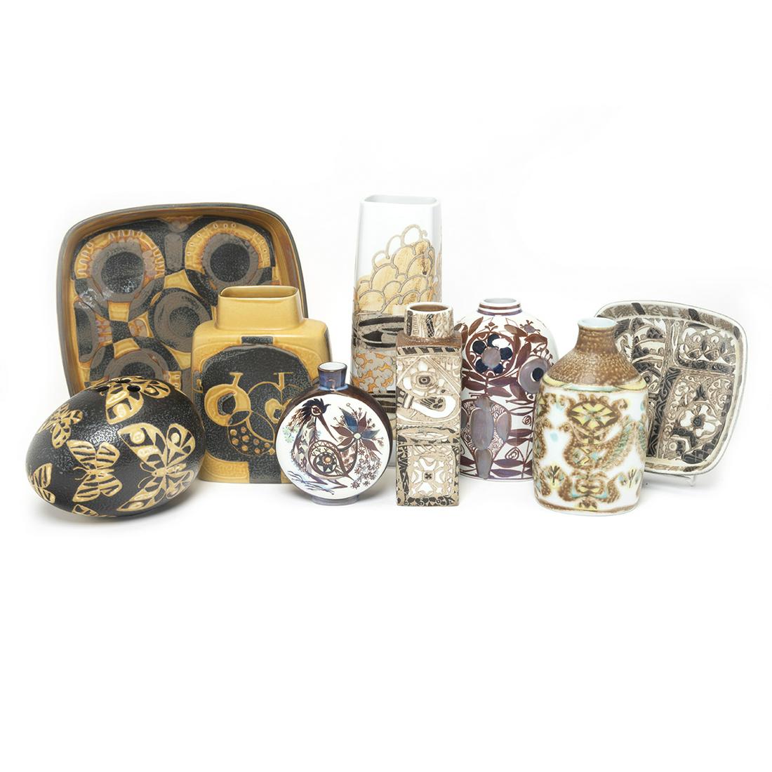 Nine Royal Copenhagen Faience Table Articles (1 of 3)