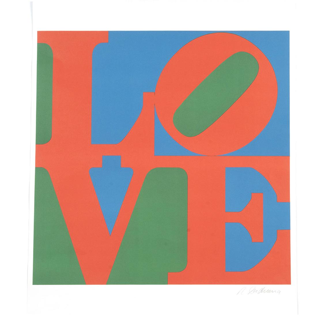Robert Indiana, Love, lithograph (1 of 2)