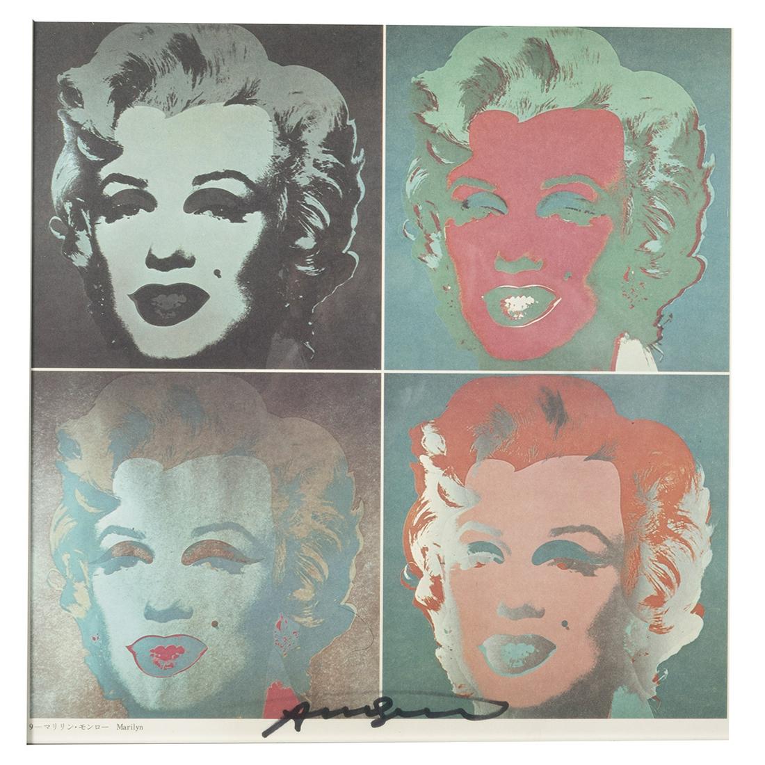 Andy Warhol, signed Marilyn from exhibition catalog (1 of 3)