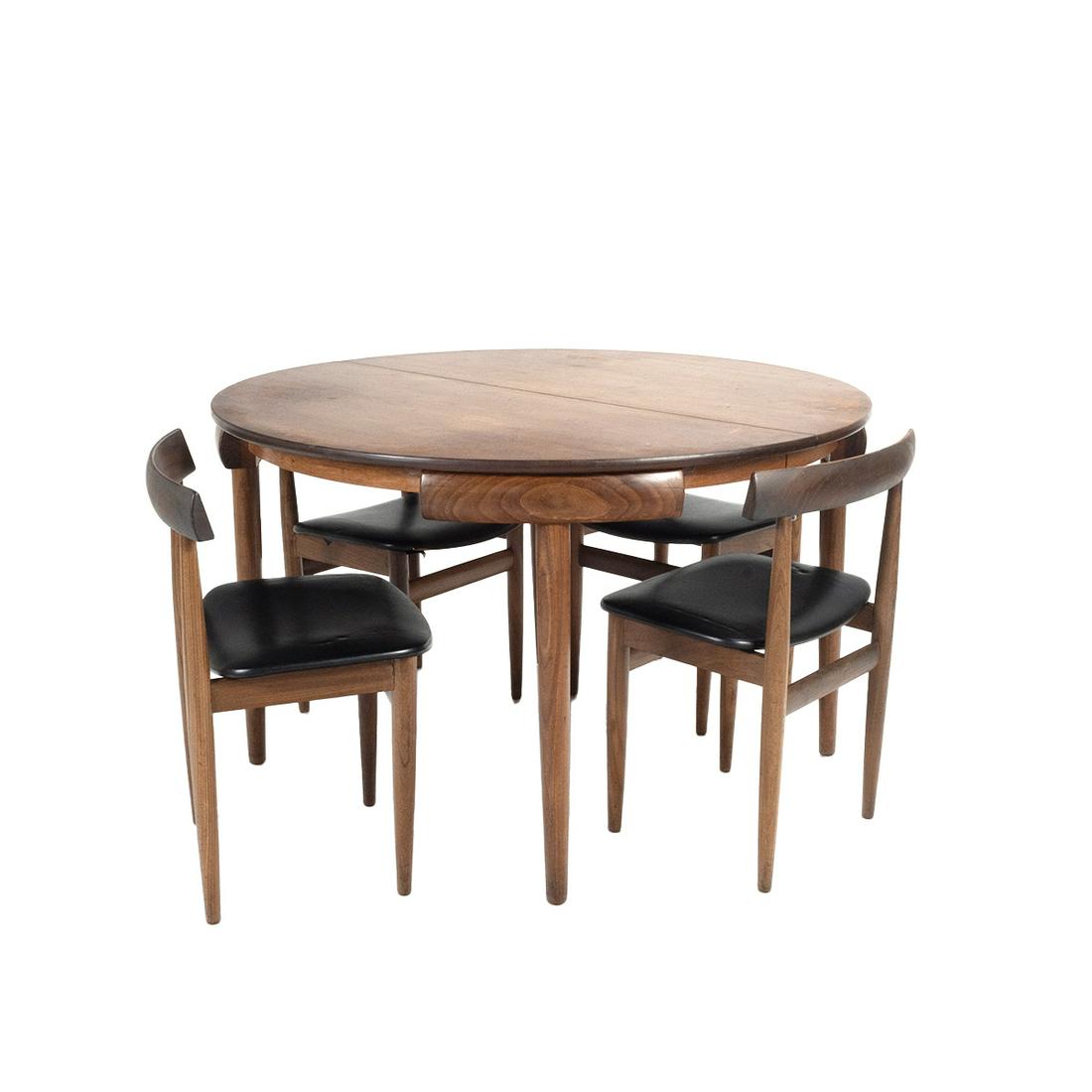 Hans Olsen for Frem Rojle Round Table with Four Chairs. (1 of 2)