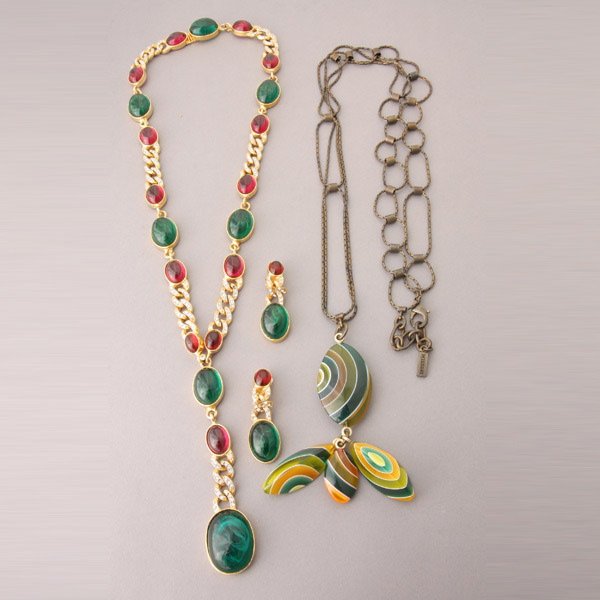 Missoni Necklace and a Kenneth Jay Lane Suite: Missoni Necklace and a Kenneth Jay Lane Suite, including earrings, and necklace.
