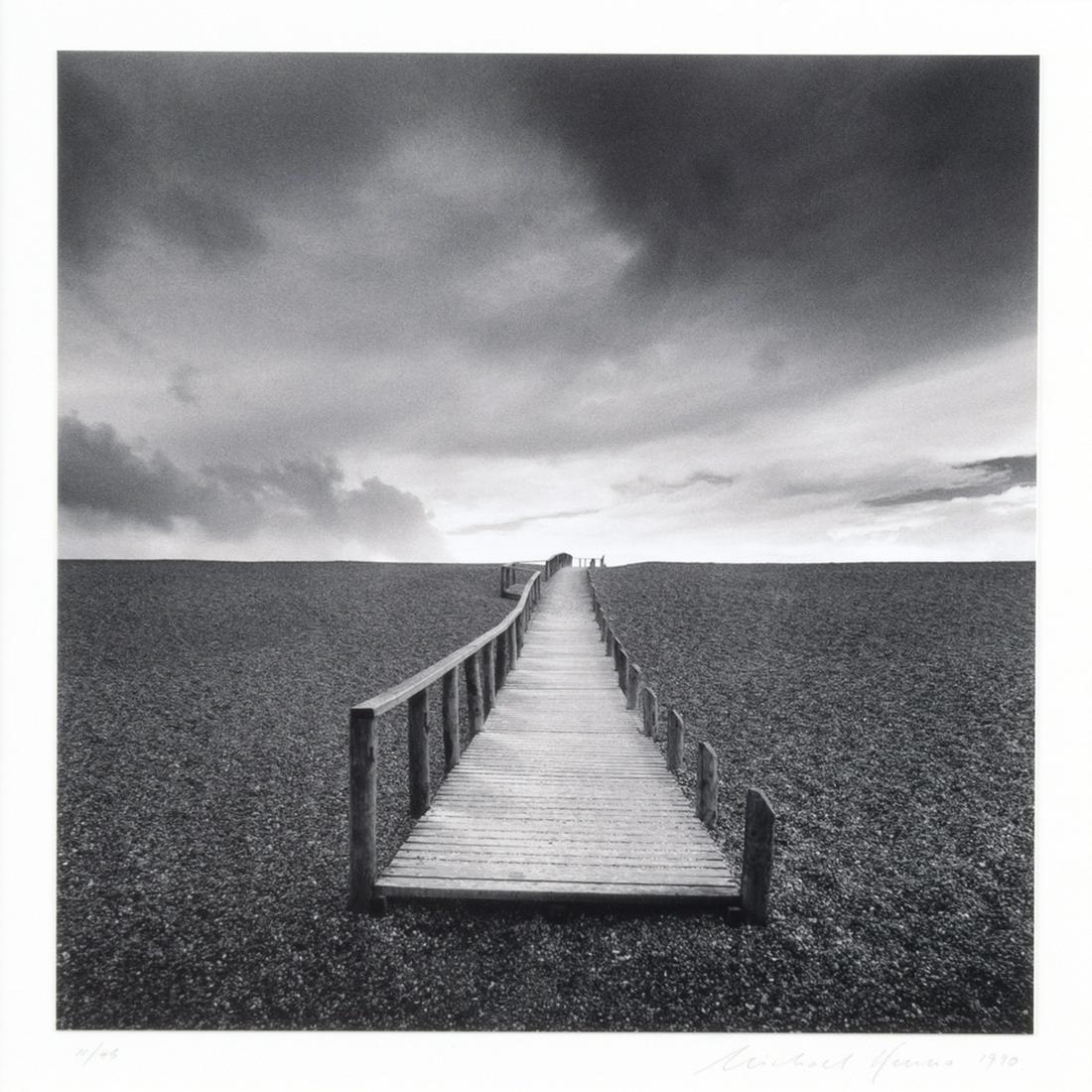 Michael Kenna, Look Out, England, photo: MICHAEL KENNA (American/British, born 1953), "Look Out, England," 1990, silver gelatin print mounted on mat, (approximate dimensions - sight: 7 1/2 x 7 1/2 inches, matted: 20 x 16 inches); numbered 11