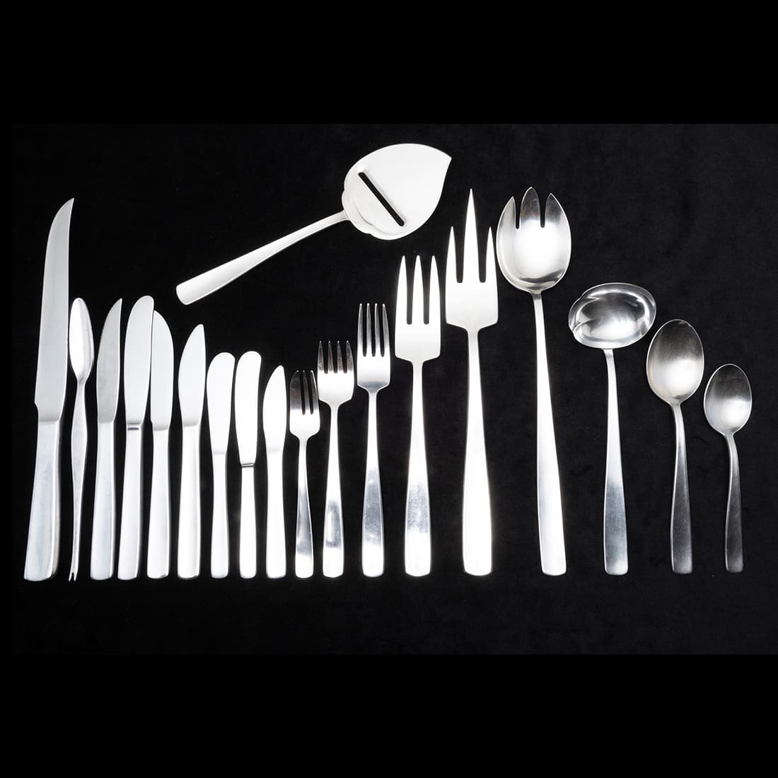 Mid Century Modern Swedish Gense Facette Flatware Auction