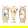 Three Nippon Morimura Export Porcelain Vases
