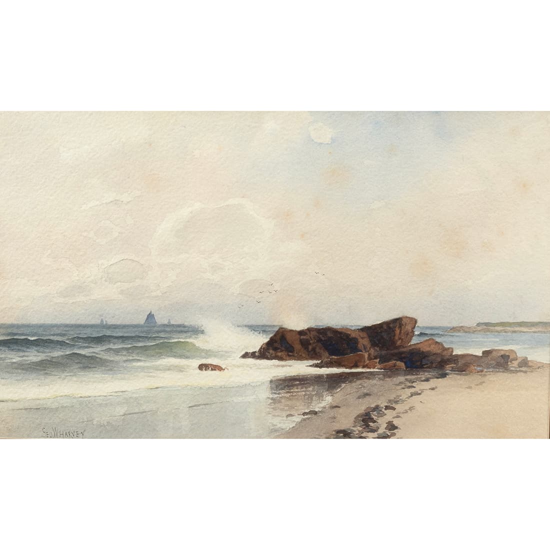Wainwright Harvey, Gray Morning, Watercolor Auction