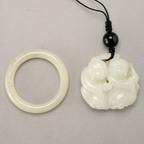 Two White Jade Objects