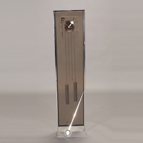 Howard Miller Chrome Longcase Clock: Howard Miller Chrome Longcase Clock {Dimensions 56 x 13 inches}