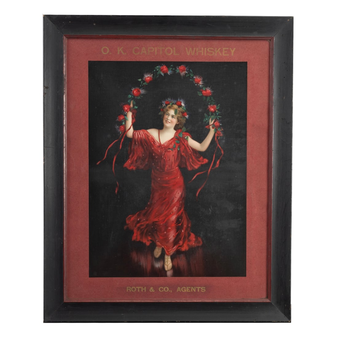 Framed OK Capitol Whisky Roth & Co Advertising Poster (1 of 4)