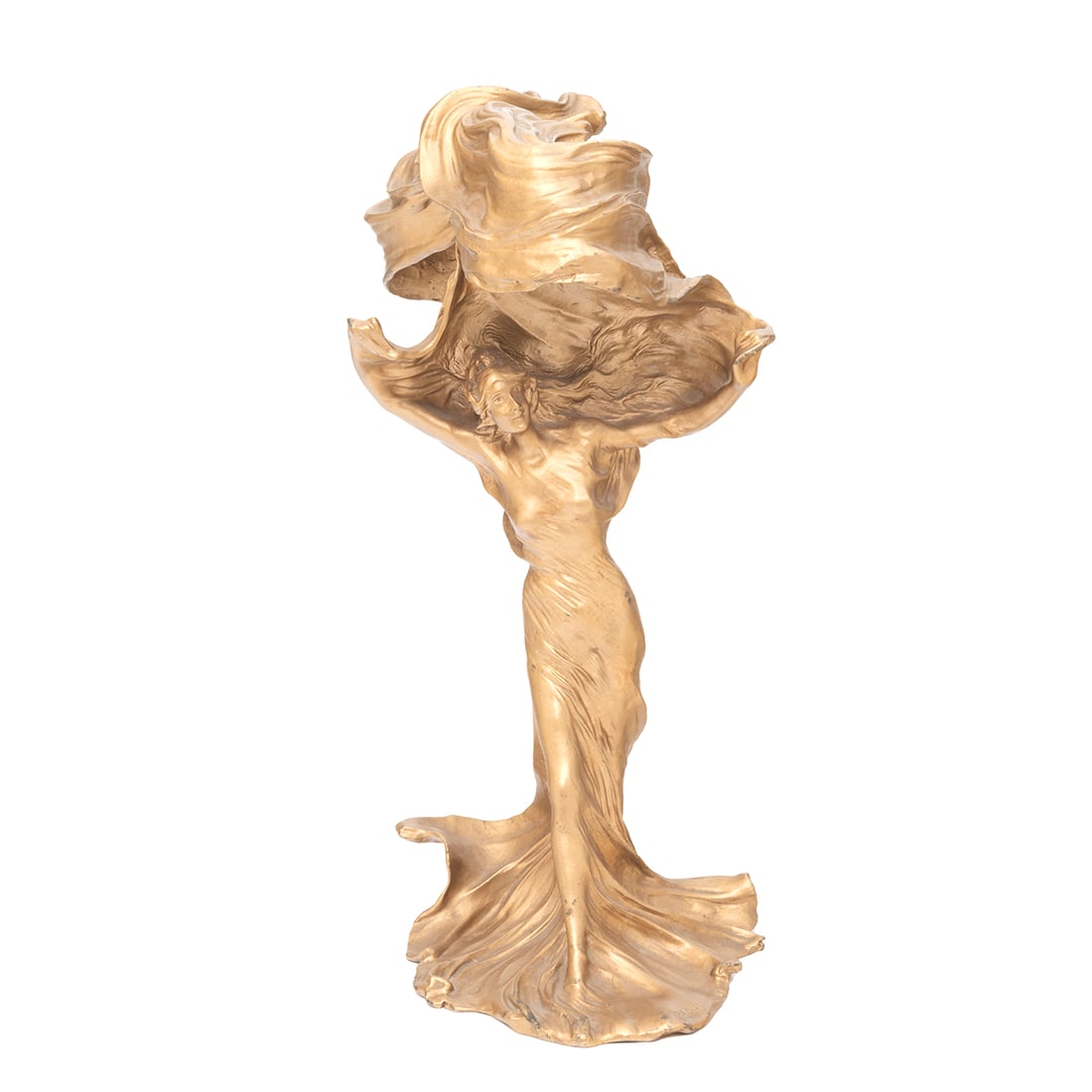Art Nouveau Figural Loie Fuller Lamp After Raoul Larche (1 of 4)