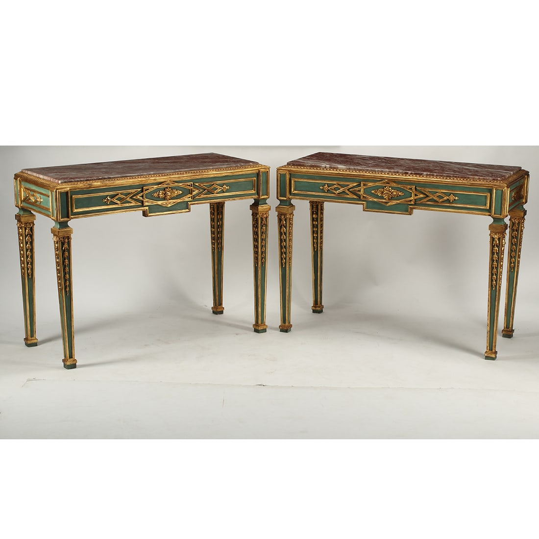 Pair of Italian Neoclassical Style Consoles (1 of 4)