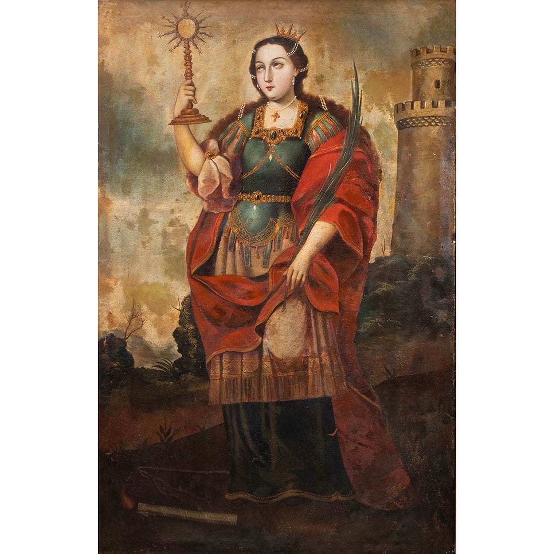 Spanish Colonial School, St. Barbara, oil (1 of 5)