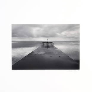 Michael Kenna, High Tide, photograph: MICHAEL KENNA (American/British, born 1953), "High Tide," 1983, gelatin silver print, dry mounted, (approximate dimensions - image: 6 1/8 x 9 1/8 inches, mount: 20 x 16 inches); edition lower left: 1/