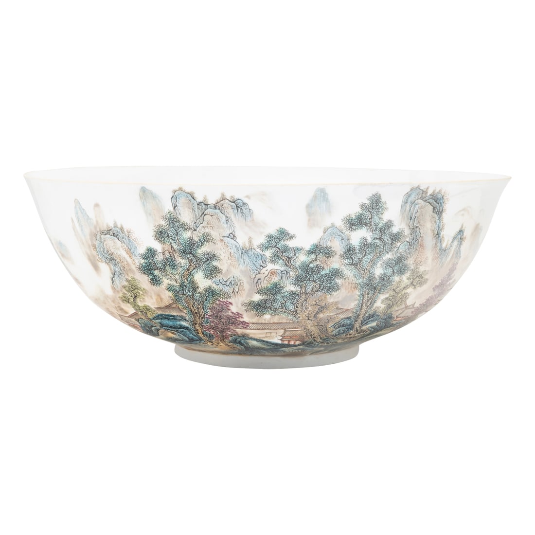A Large Chinese Famille Rose Porcelain Eggshell Bowl (1 of 3)