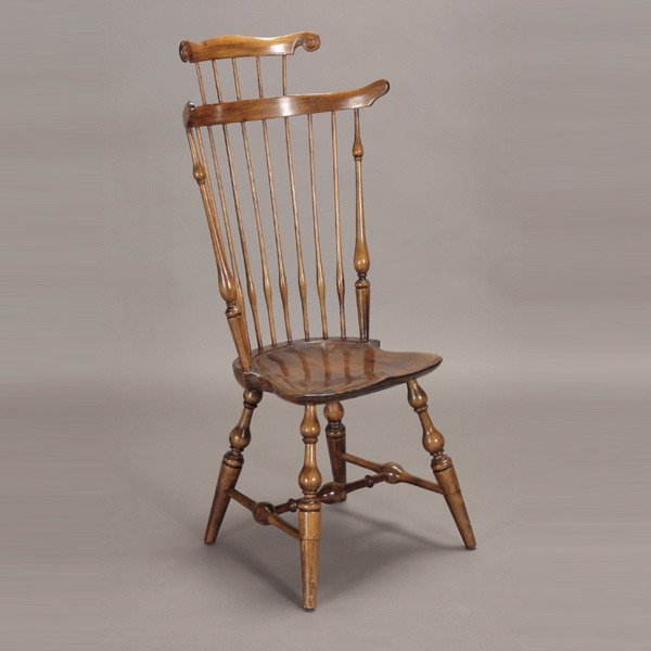 Faux Grained Windsor Chair with Comb Back: Faux Grained Windsor Chair with Comb Back {Dimensions 45 1/2 x 22 1/2 x 19 1/2 inches}