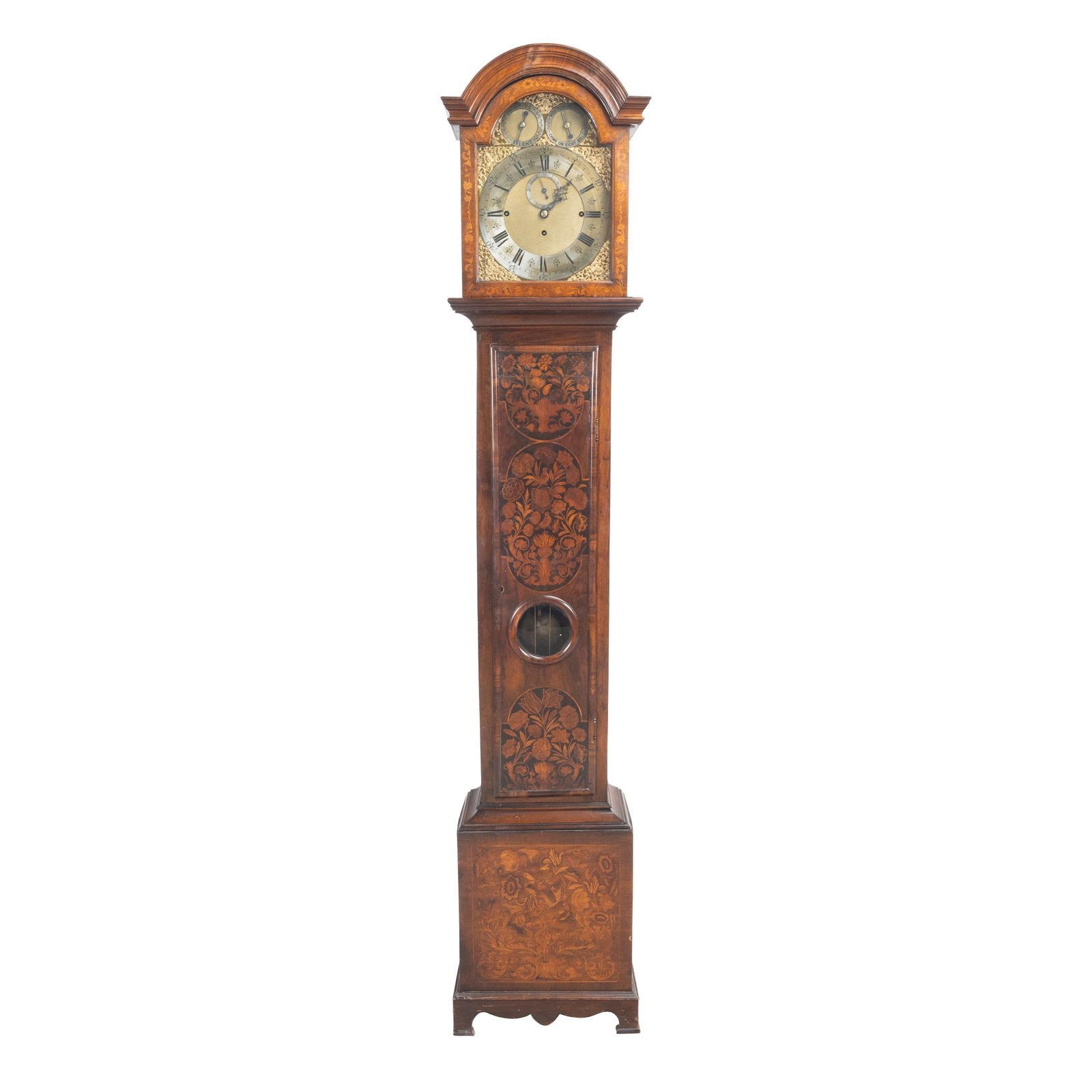 19th Century Continental Marquetry Tall Case Clock (1 of 3)