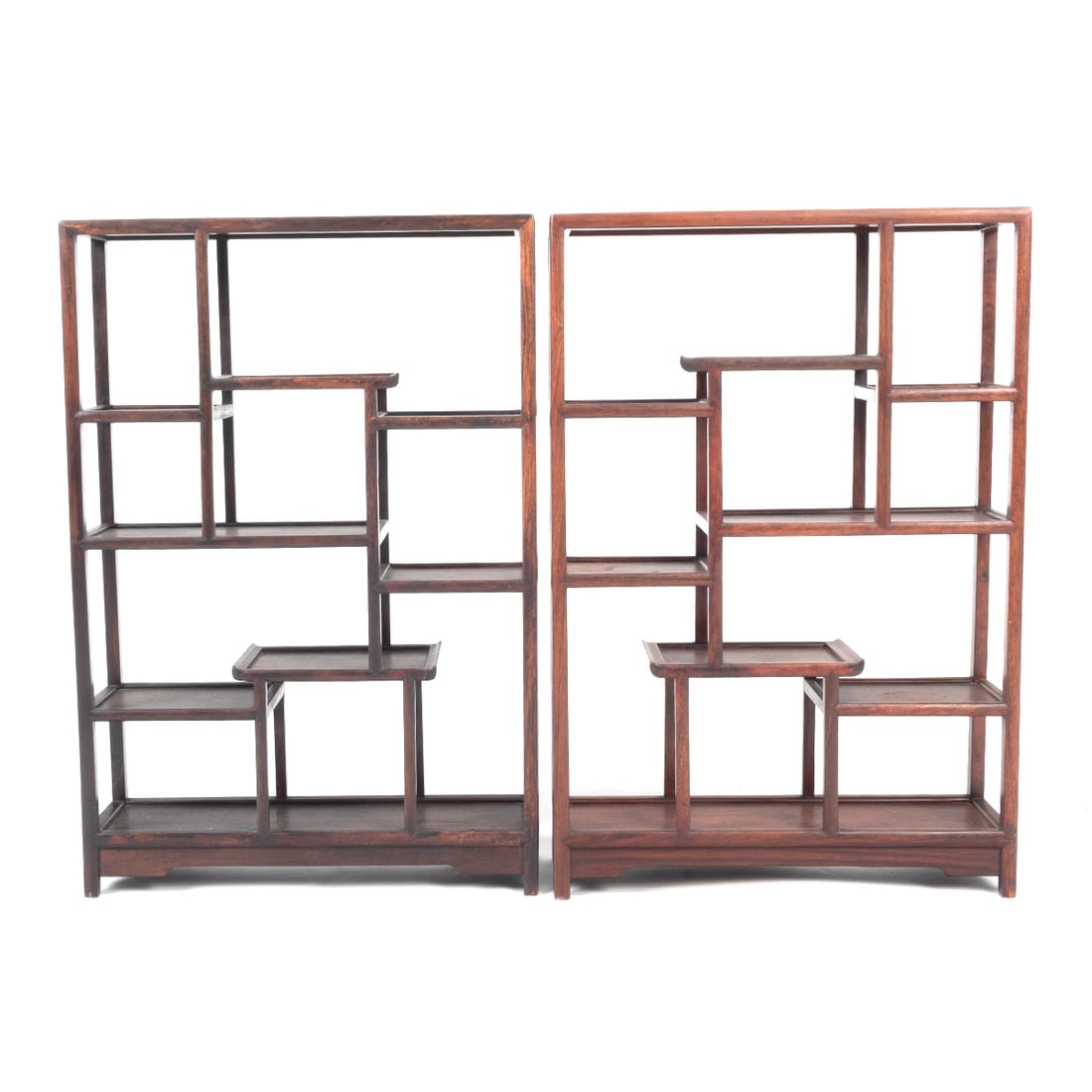 Two Chinese Small Hardwood Curio Display Shelves (1 of 2)