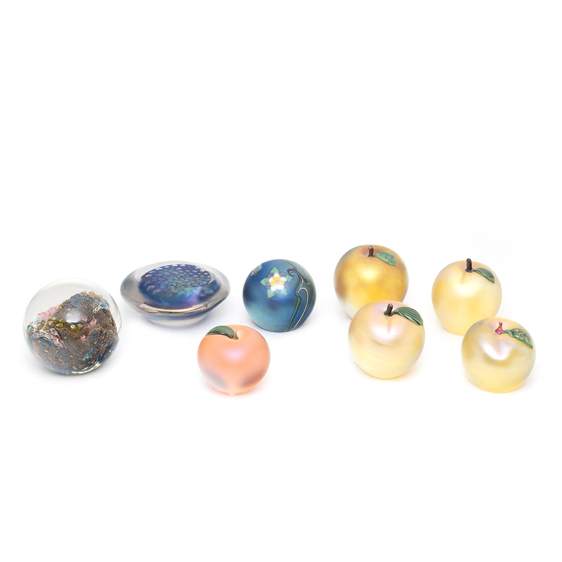 Collection of Art Glass Paperweights Including Satava (1 of 5)