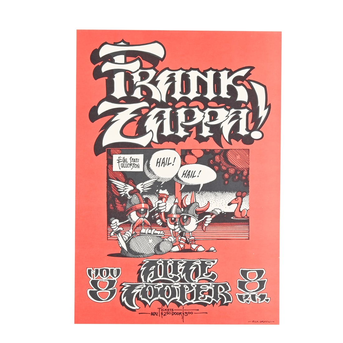 Rick Griffin Poster for Frank Zappa Alice Cooper 1972 (1 of 2)