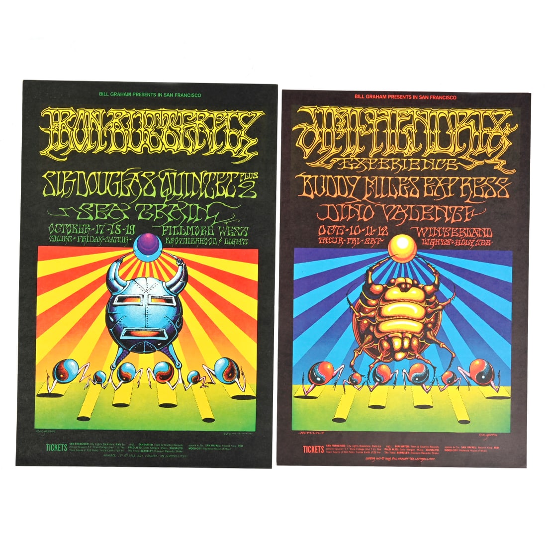 Two Rick Griffin Moscoso Rock Posters BG - 140 141 (1 of 2)