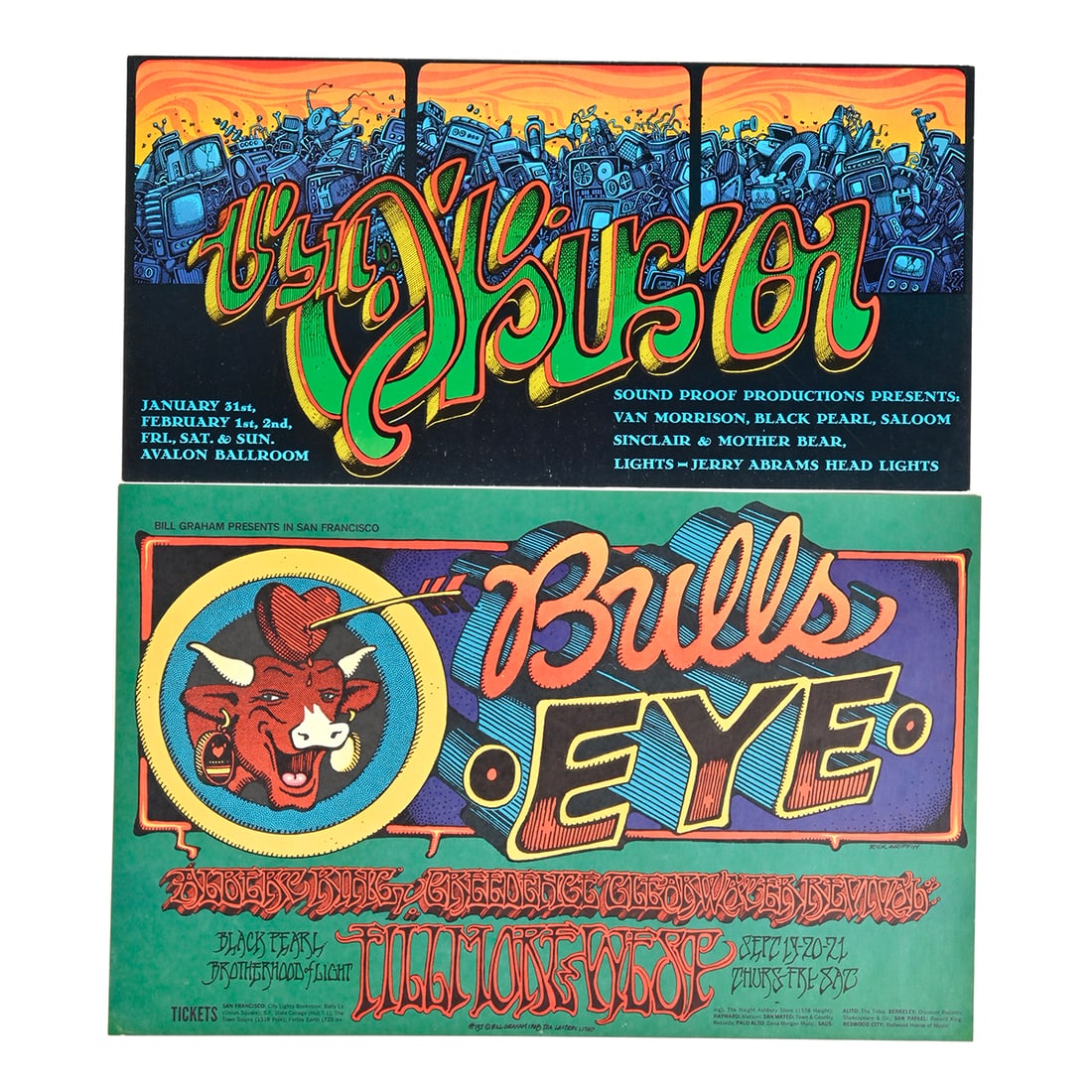 Two Rick Griffin Concert Posters Incl Bulls Eye BG-137 (1 of 2)