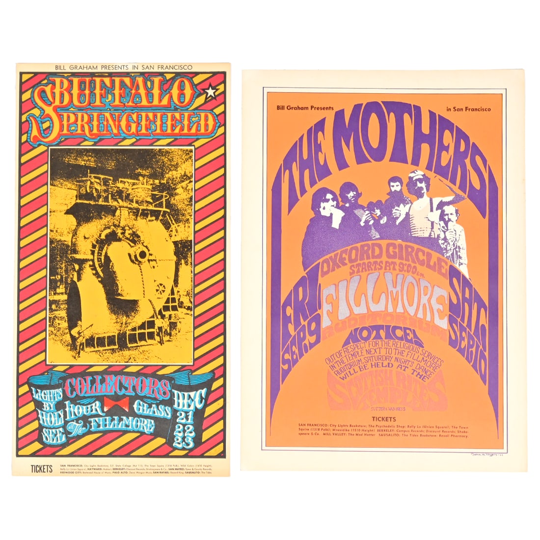 Two 1960s Bill Graham Fillmore Concert Posters (1 of 2)