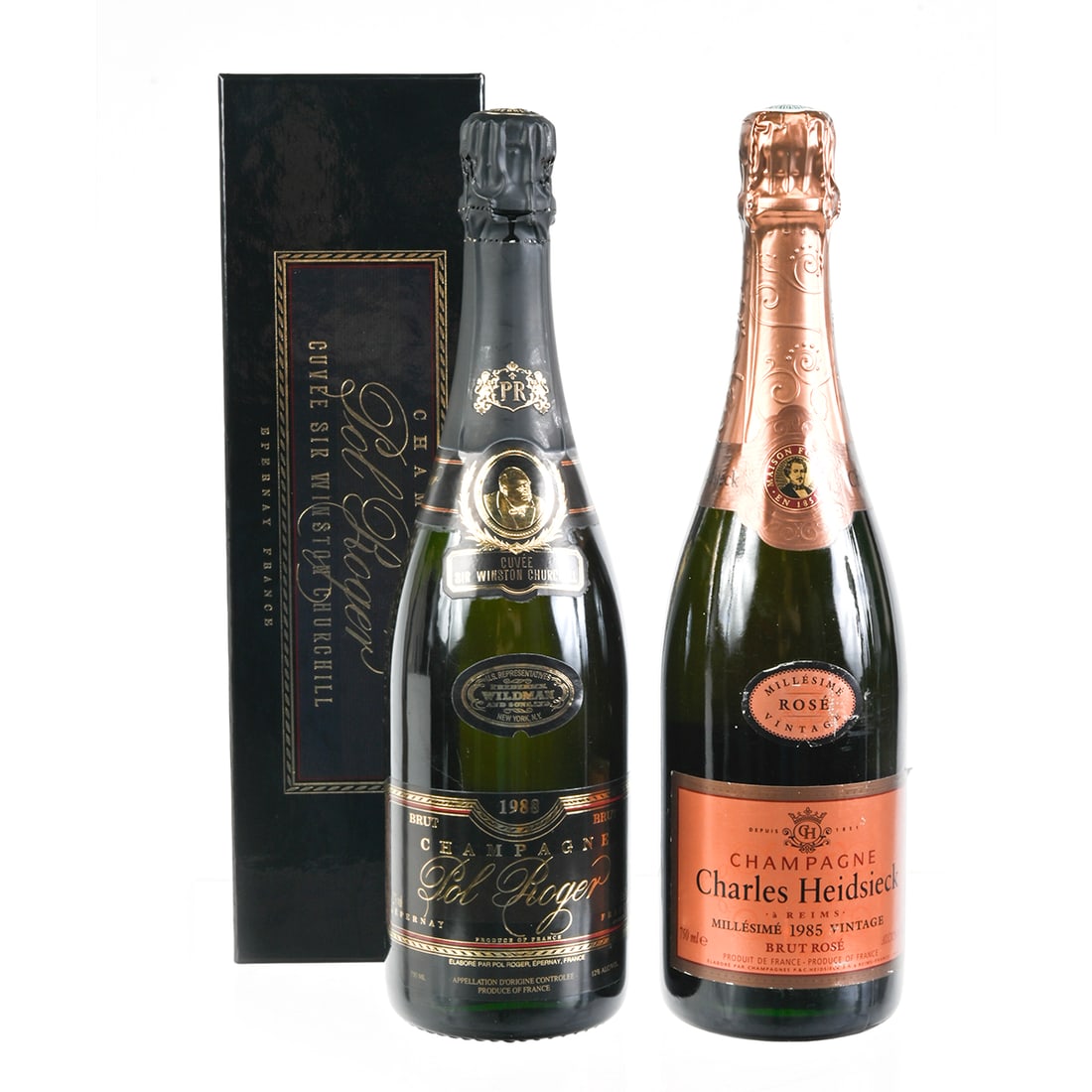 Two Bottles of Champagne, 1985 Heidsieck 1988 Pol Roger (1 of 1)