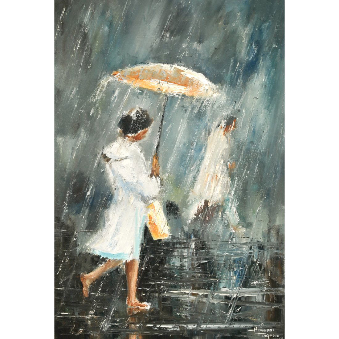 Hiroshi Tagami, Summer Rain, oil (1 of 3)