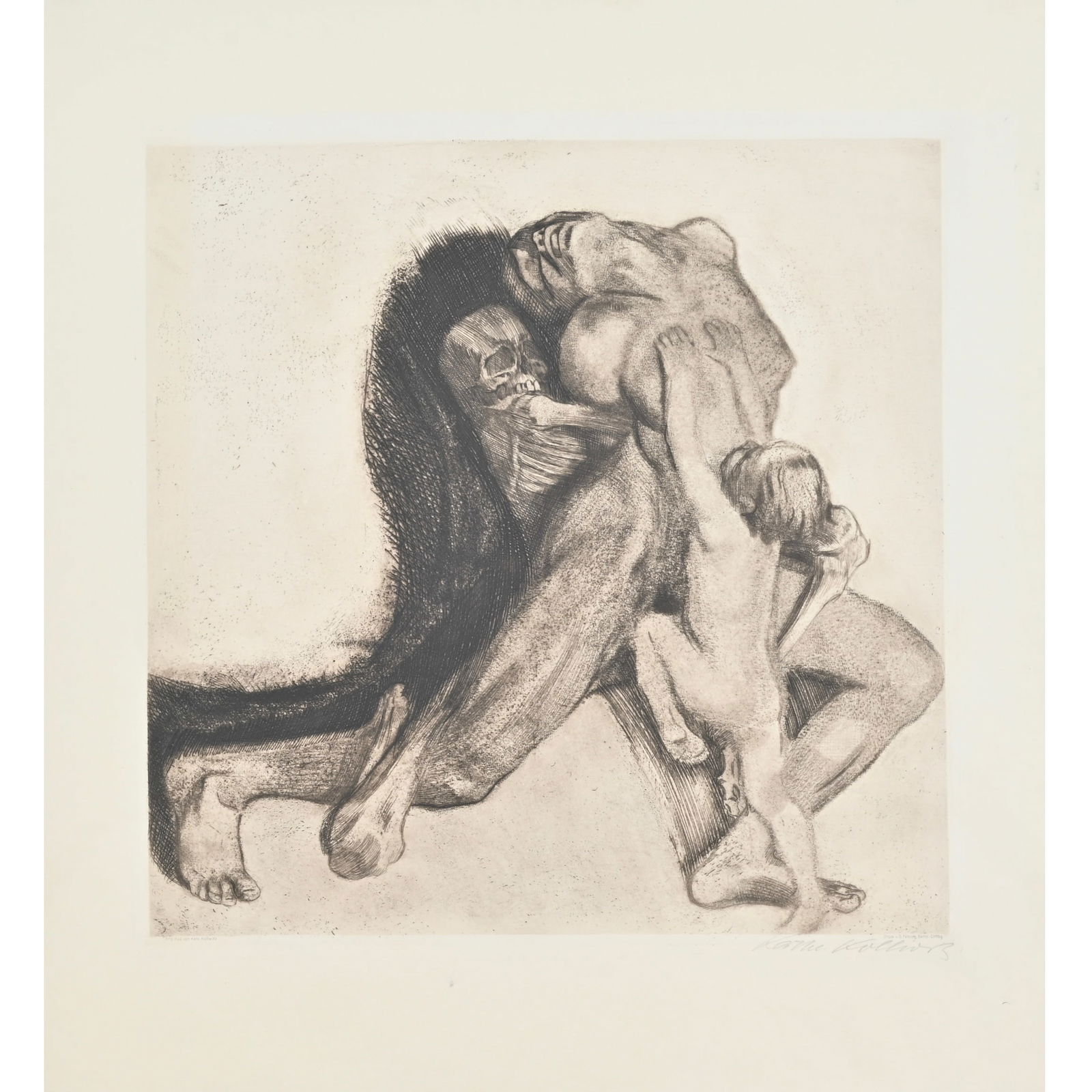 Kathe Kollwitz, Tod und Frau, etching (1 of 4)