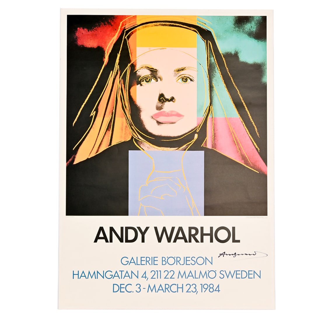 Andy Warhol, signed exhibition poster (1 of 2)