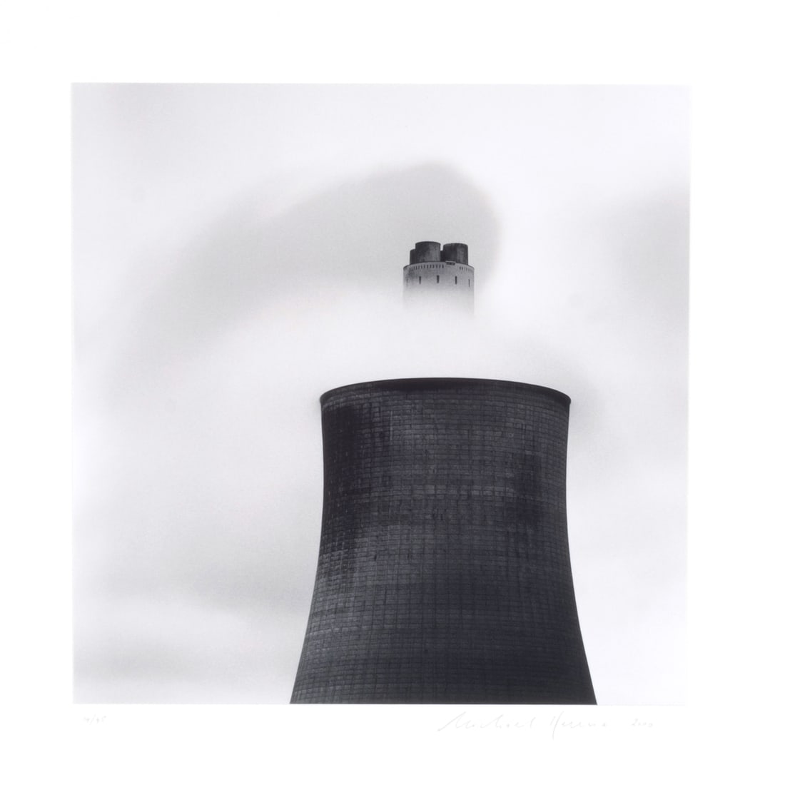 Michael Kenna, Ratcliffe Power Station, photograph: MICHAEL KENNA (American/British, born 1953), Ratcliffe Power Station, 2000, gelatin silver print, dry mounted, (approximate dimensions - image: 7 5/8 x 7 5/8 inches, mount: 20 x 16 inches); edition lo