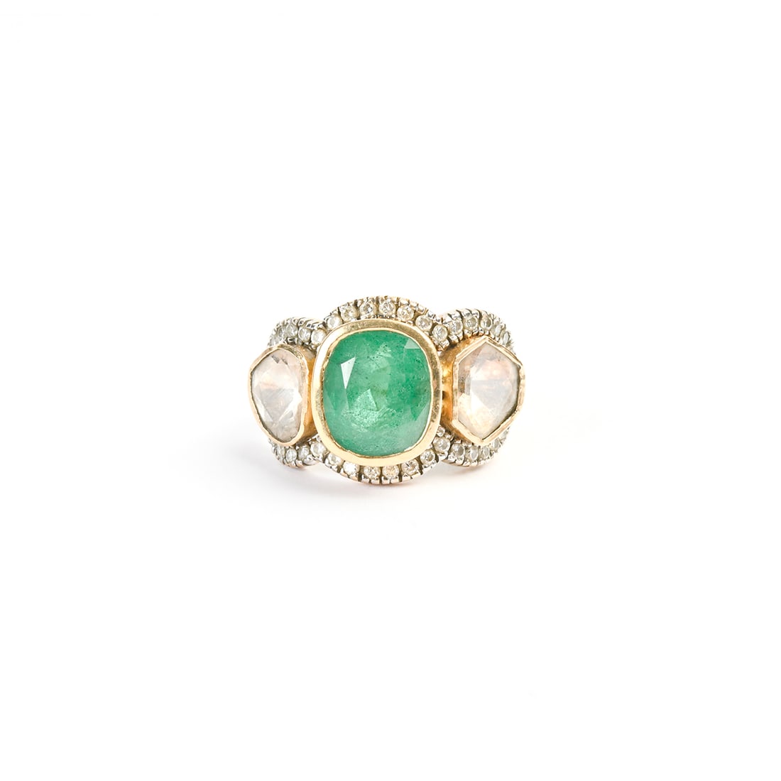 Emerald, Diamond, 18k Yellow Gold Ring. (1 of 3)