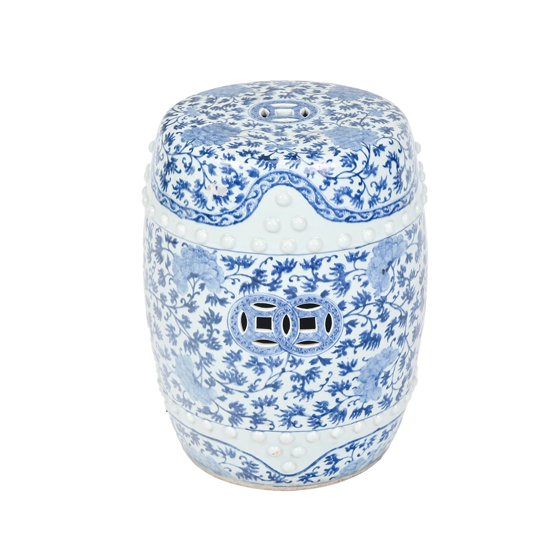 Chinese Blue and White Porcelain Garden Stool (1 of 3)