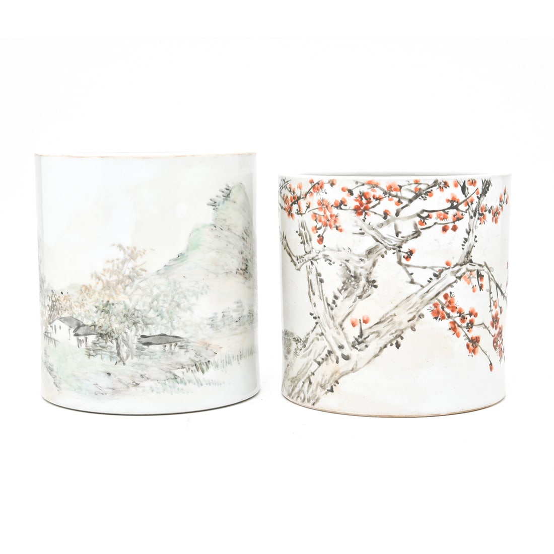 Group of Two Chinese Republic Brushpots (1 of 3)