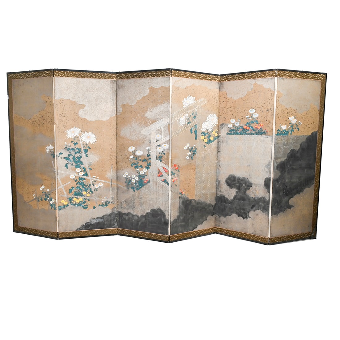 Anonymous Artist: Japanese Six-Panel Screen Painting (1 of 3)