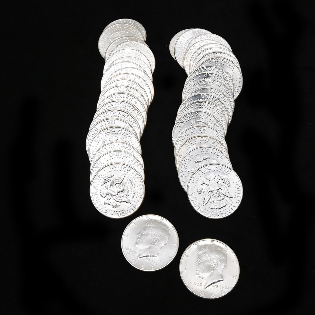 US 1964 Kennedy Half Dollars (40). (1 of 1)