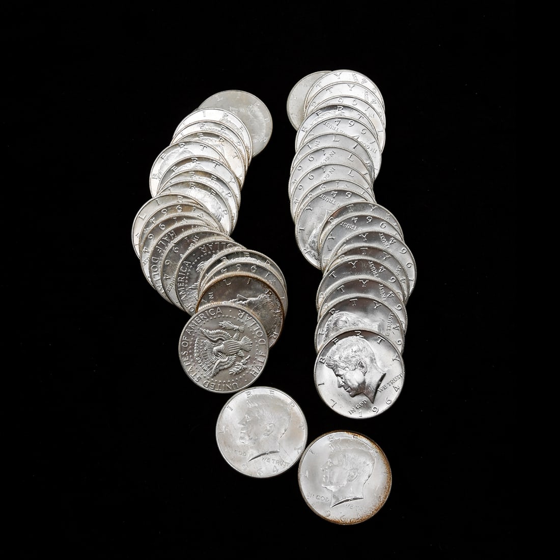 US 1964 Kennedy Half Dollars (40). (1 of 1)