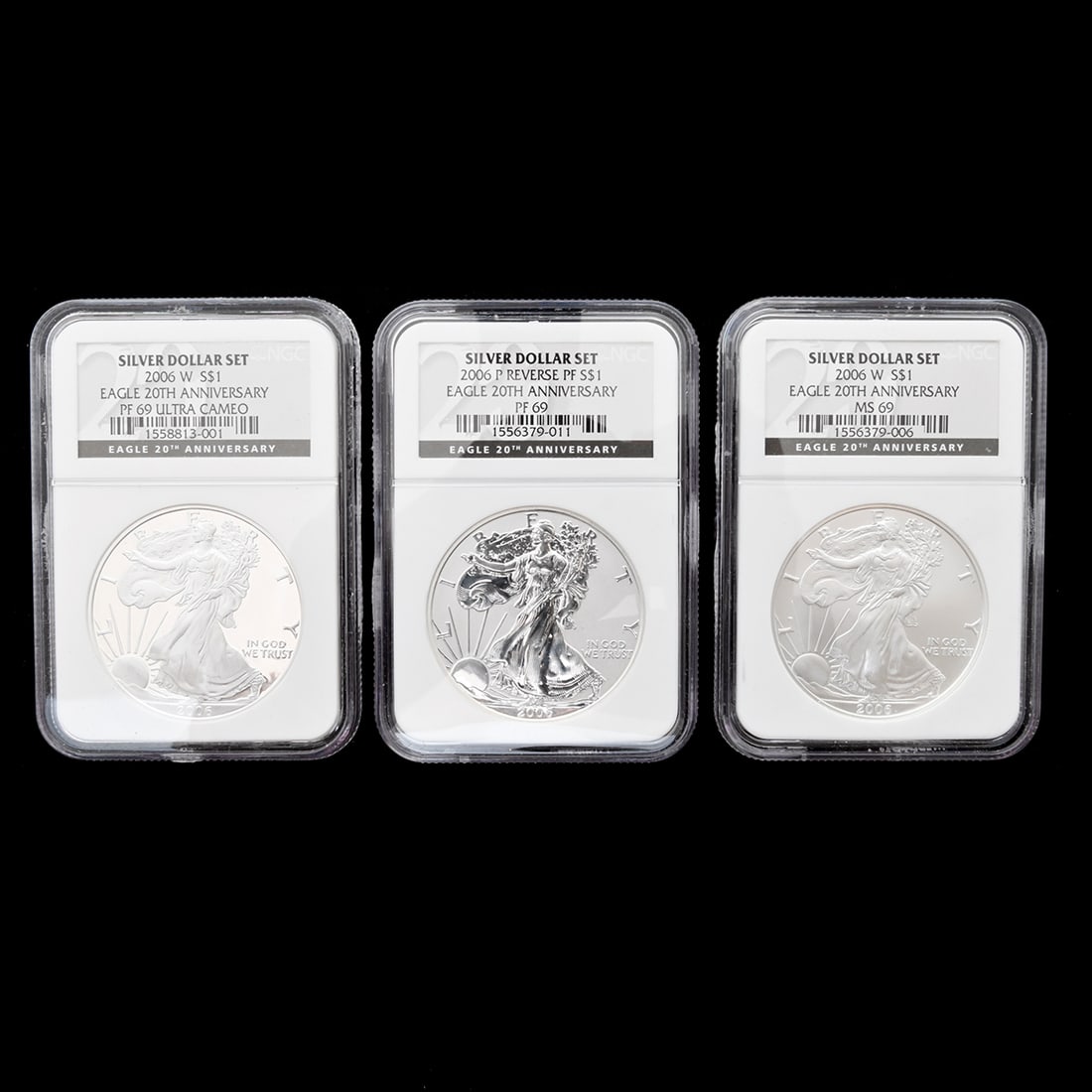 US 2006 20th Anniversary Silver Eagle 3 Coin Set. (1 of 2)