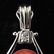 235: CORAL, DIAMOND, 14K WHITE GOLD PENDANT. - 2