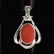 235: CORAL, DIAMOND, 14K WHITE GOLD PENDANT. - 4