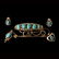 253: 4 TURQUOISE, DIAMOND, 14K Y/G JEWELRY ITEMS.