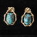 253: 4 TURQUOISE, DIAMOND, 14K Y/G JEWELRY ITEMS. - 3