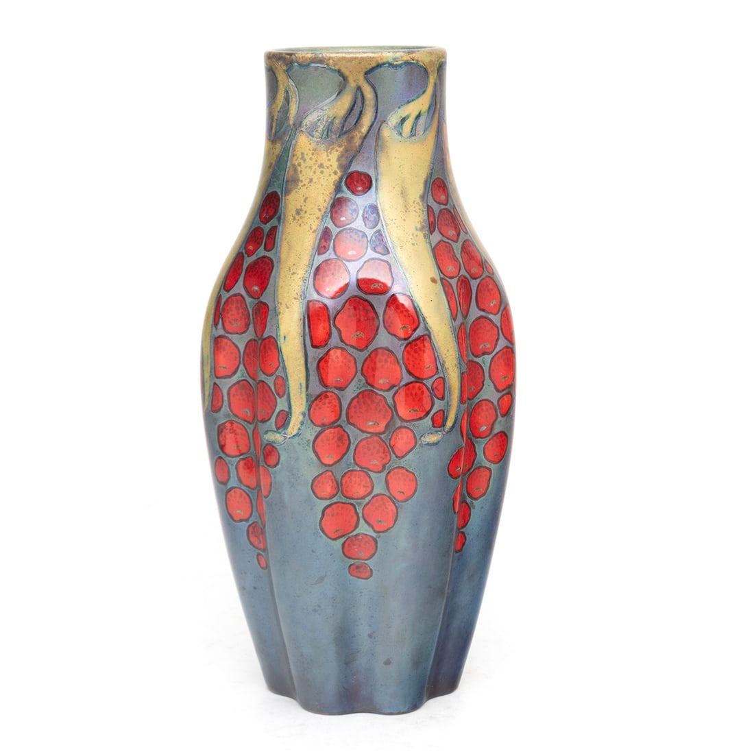 Zsolnay Pecs Iridescent Metallic Glazed Vase (1 of 2)