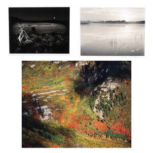 Three Landscape Photographs, incl. Roman Loranc: THREE LANDSCAPE PHOTOGRAPHS, including ROBERT GLENN KETCHUM (American, born 1947), "After the Storm," 1989, Cibachrome, (image: 20 x 24 inches, mat: 25 1/4 x 30 inches), titled, numbered 9/33, and sig