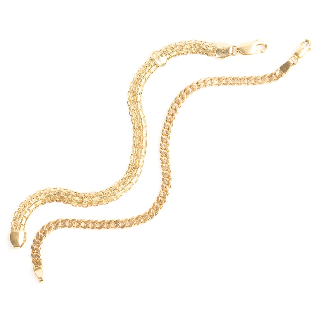 Two 14k Yellow Gold Bracelets. (1 of 3)