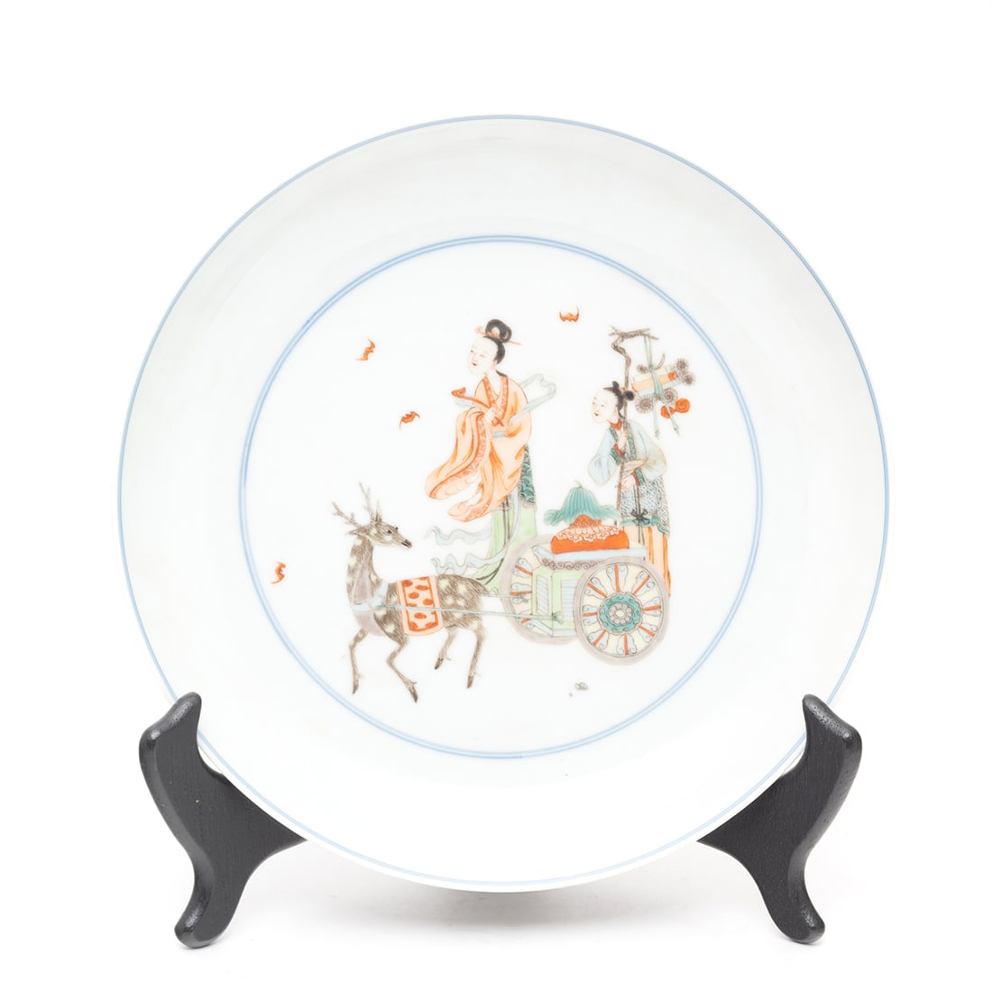 Chinese Famille-Verte Kangxi 'Longevity' Dish (1 of 3)