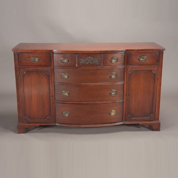 Duncan Phyfe Style Mahogany Buffet: Duncan Phyfe Style Mahogany Buffet {Dimensions 35 1/4 x 60 x 20 1/4 inches}